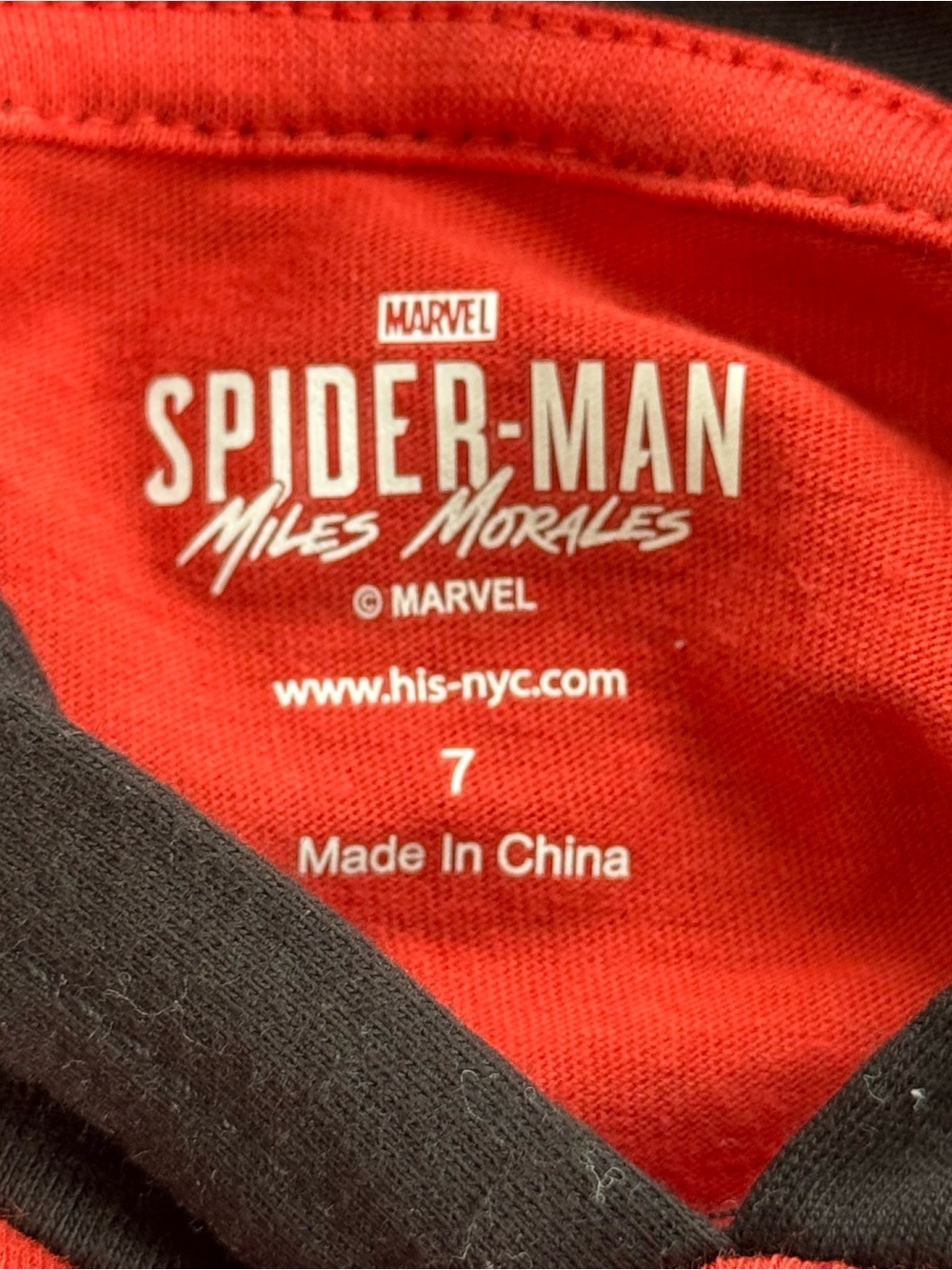Marvel Spider-Man Miles Morales Boys Hooded Shirt Shorts Set Size 7 Red Black - Picture 10 of 11